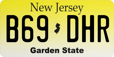NJ license plate B69DHR