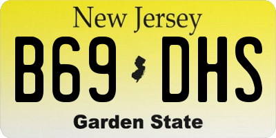 NJ license plate B69DHS