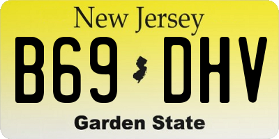 NJ license plate B69DHV