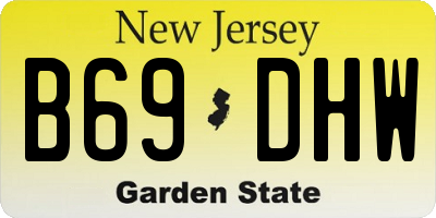 NJ license plate B69DHW