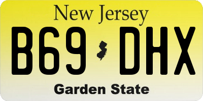 NJ license plate B69DHX
