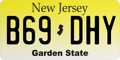 NJ license plate B69DHY