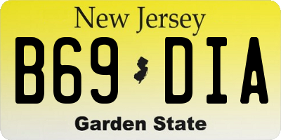 NJ license plate B69DIA