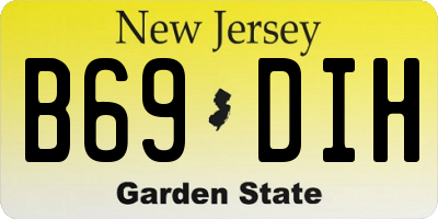 NJ license plate B69DIH