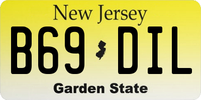 NJ license plate B69DIL