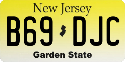 NJ license plate B69DJC