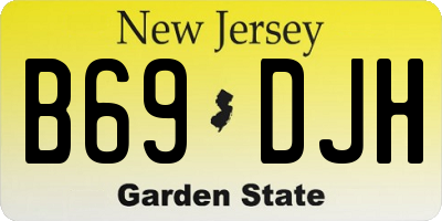 NJ license plate B69DJH