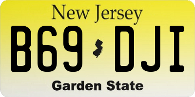 NJ license plate B69DJI