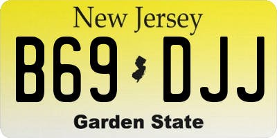 NJ license plate B69DJJ