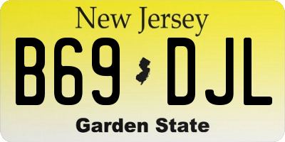 NJ license plate B69DJL