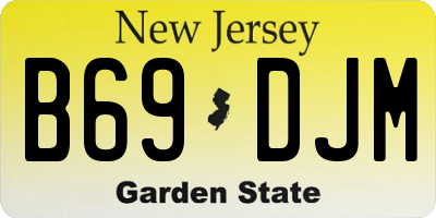 NJ license plate B69DJM