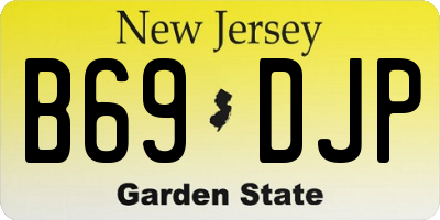 NJ license plate B69DJP