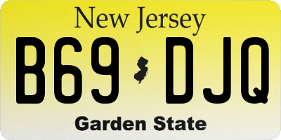NJ license plate B69DJQ