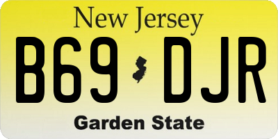 NJ license plate B69DJR