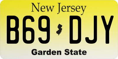 NJ license plate B69DJY
