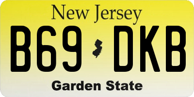 NJ license plate B69DKB