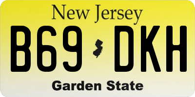 NJ license plate B69DKH