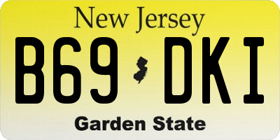 NJ license plate B69DKI