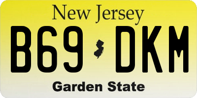 NJ license plate B69DKM
