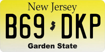 NJ license plate B69DKP