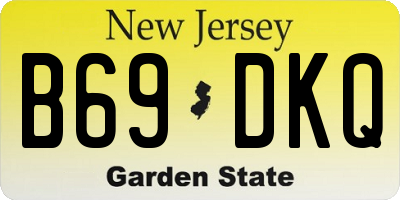 NJ license plate B69DKQ