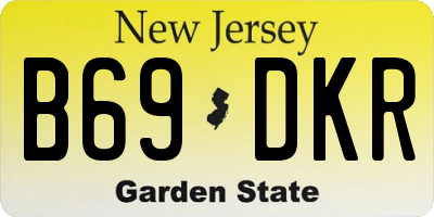 NJ license plate B69DKR