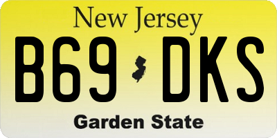 NJ license plate B69DKS