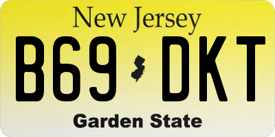 NJ license plate B69DKT