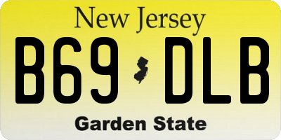 NJ license plate B69DLB