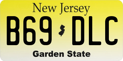 NJ license plate B69DLC