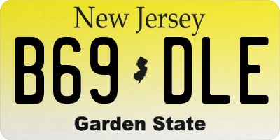 NJ license plate B69DLE