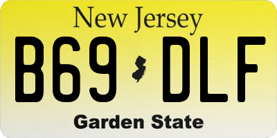 NJ license plate B69DLF