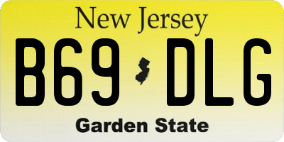 NJ license plate B69DLG