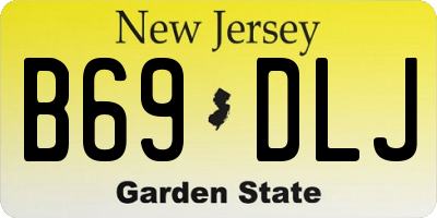 NJ license plate B69DLJ