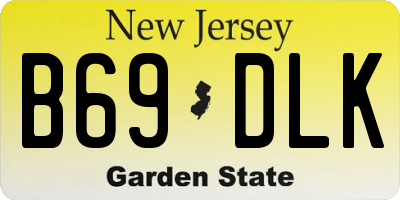 NJ license plate B69DLK