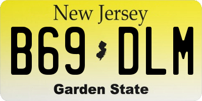 NJ license plate B69DLM