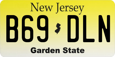 NJ license plate B69DLN