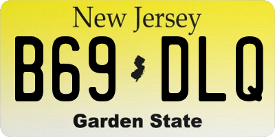 NJ license plate B69DLQ