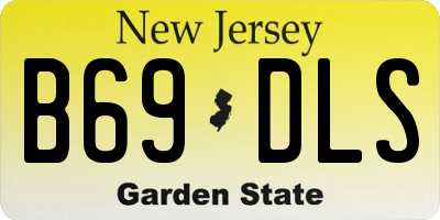 NJ license plate B69DLS