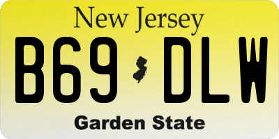NJ license plate B69DLW