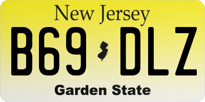 NJ license plate B69DLZ