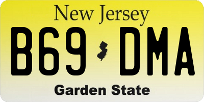 NJ license plate B69DMA