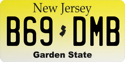 NJ license plate B69DMB