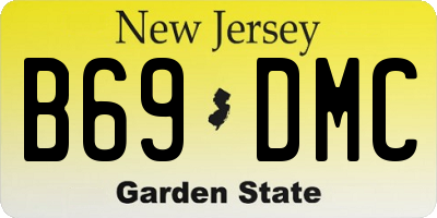 NJ license plate B69DMC