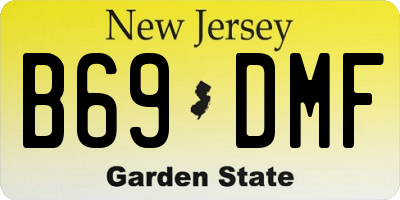 NJ license plate B69DMF