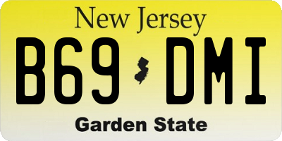 NJ license plate B69DMI