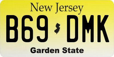 NJ license plate B69DMK