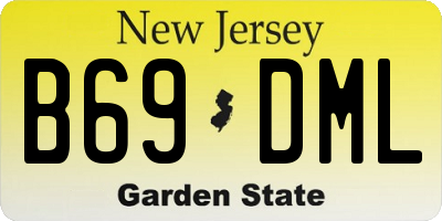NJ license plate B69DML
