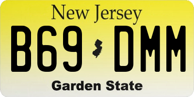 NJ license plate B69DMM
