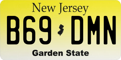 NJ license plate B69DMN